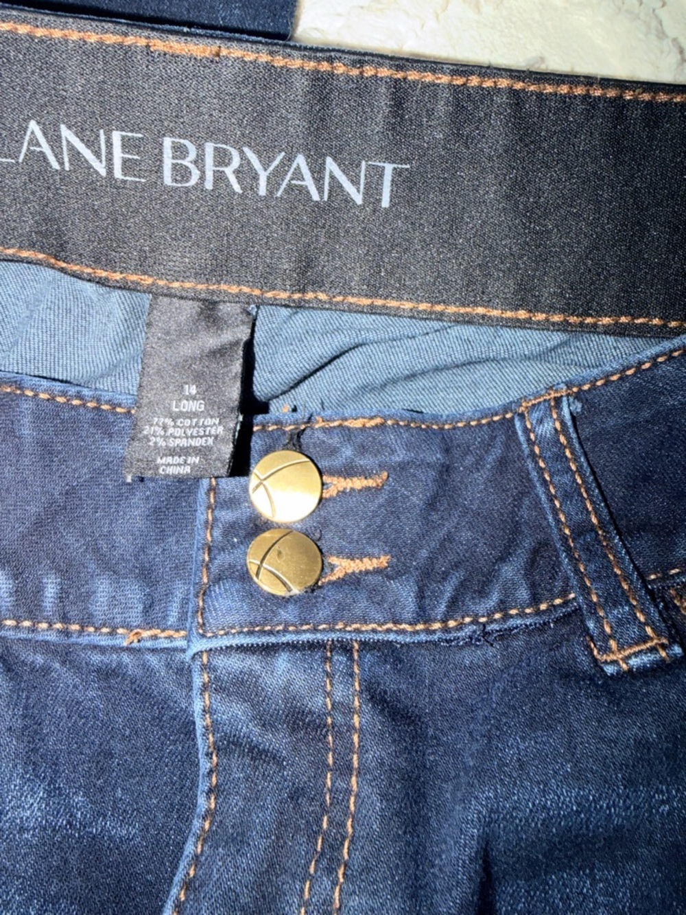 Lane Bryant Dark Blue Slim Fit Jeans - Size 14L                #505 - Picture 5 of 8